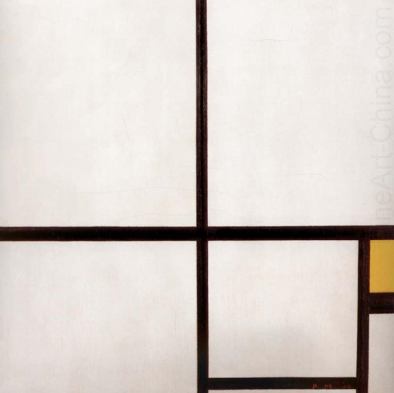Conformation with yellow, Piet Mondrian